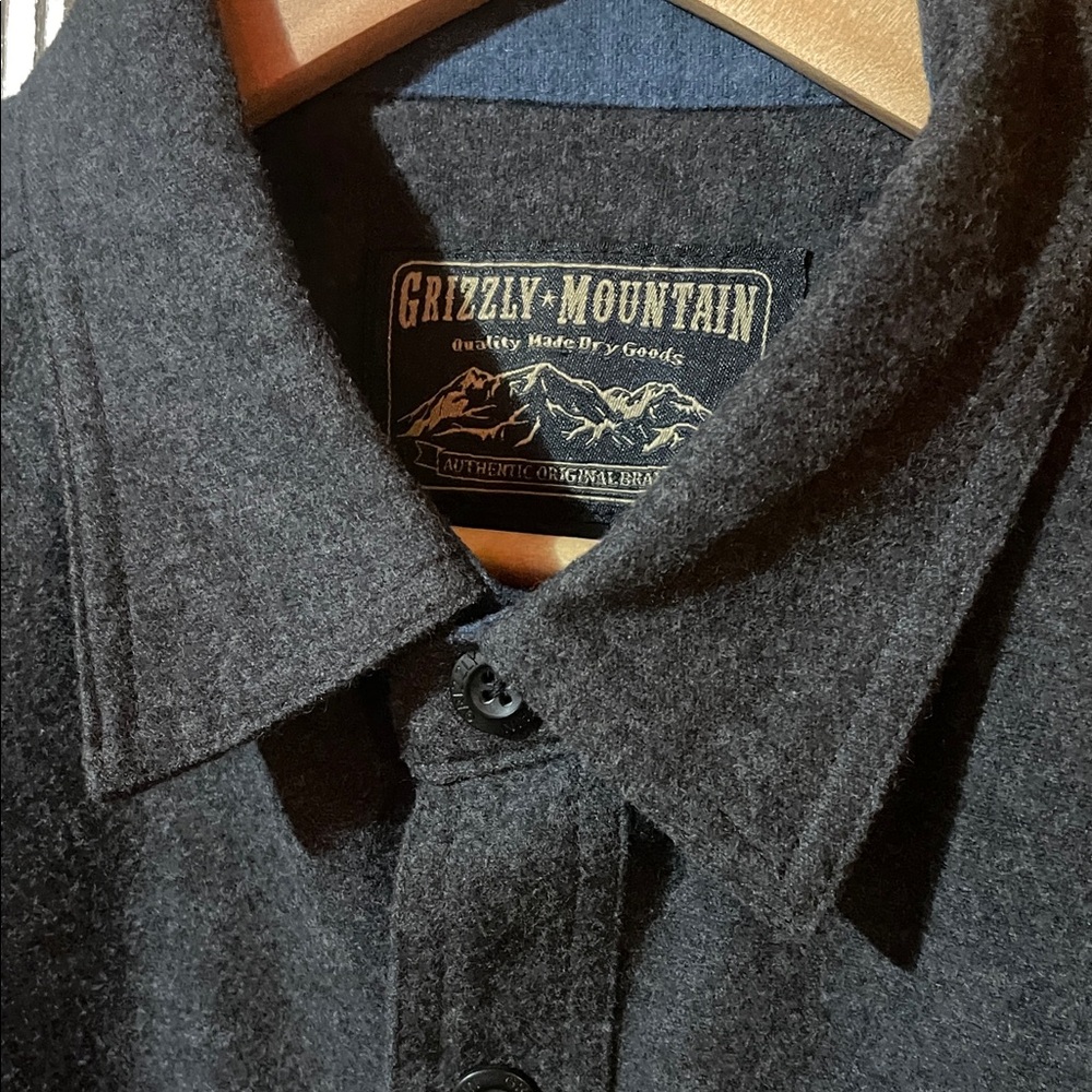 Grizzly Mountain Charcoal Button-Up Shirt - Picture 2 of 6